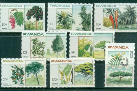 Rwanda-1984-Flowering-Trees-MUH