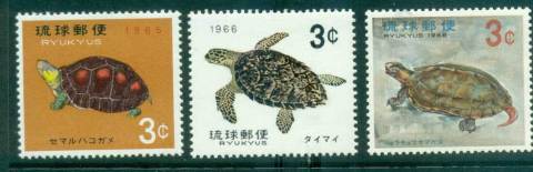 Ryukyu-Is-1965-66-Turtles-MLH-lot40761