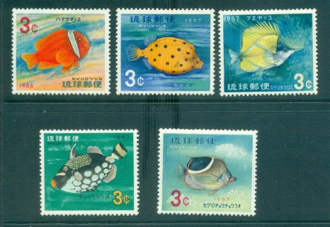 Ryukyu-Is-1966-67-Fish-MLH-lot40772