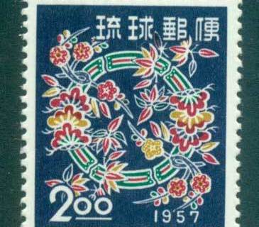 Ryukyu-Is-1956-New-year-MLH-lot40702