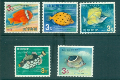Ryukyu-Is-1966-67-Fish-MLH-lot40772