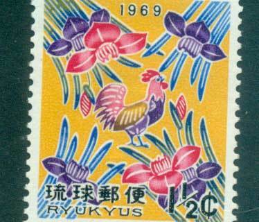 Ryukyu-Is-1968-New-year-MLH-lot40788