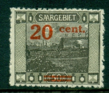 Saar-1921-Pictorial-Opts-20c-on-50pf-MLH