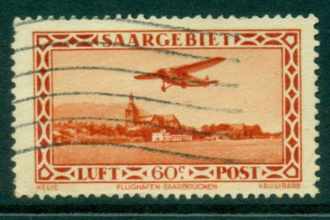 Saar-1932-60c-Air-Mail-FU-lot38523