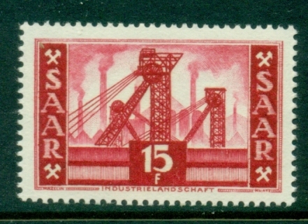 Saar-1954-55-Pictorial-15f-MUH