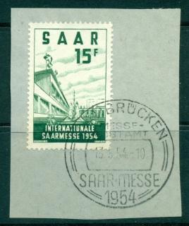 Saar-1954-Fair-at-Saarbrucken-on-piece-FU-lot38533