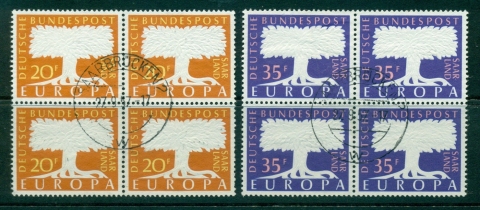 Saar-1957-Europa-Blk-4-FU-lot38503