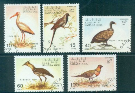 Sahara-Occidental-1991-Birds-CTO