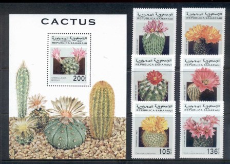 Sahara-Occidental-1997-Cacti-Flowers-MS-MUH