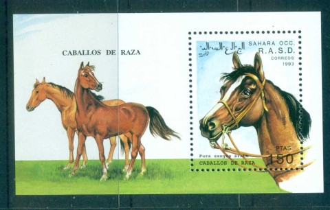 Sahara-Occidental-1997-Horses-MS-MUH