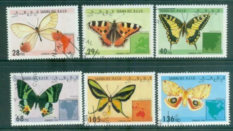 Sahara-Occidental-1994-Butterflies-CTO