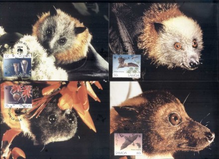 Samoa-1993 WWF Fruit Bats Maxicards