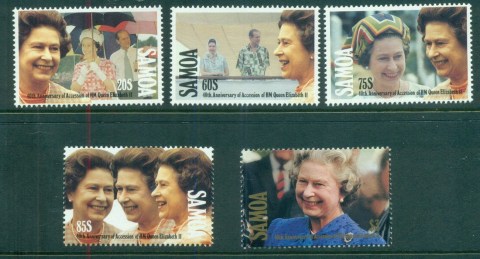 Samoa-1992-QEII-Royal-Accession-to-Throne