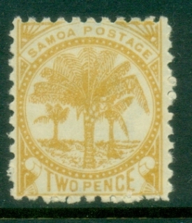 Samoa-1886-1900-Palms-2d-bright-yellow-MLH