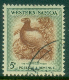 Samoa-1952-Pictorial-5d-Bird-FU