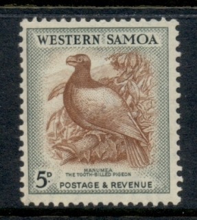 Samoa-1952-Pictorial-5d-Tooth-billed-pigeon-MUH