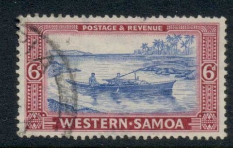 Samoa-1952-Pictorial-6d-FU