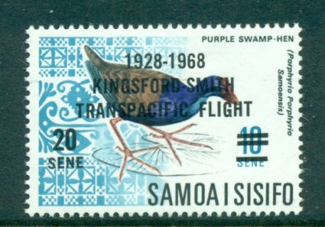 Samoa-1968-Bird-Opt-Kingsford-Smith-Flight-MLH-lot54704