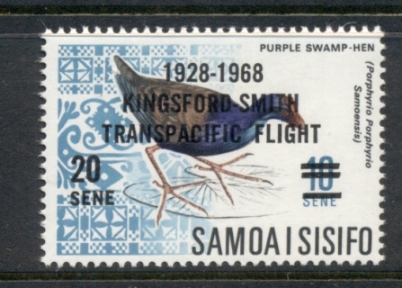 Samoa-1968-Kingsford-Smith-Opt-on-Bird-MUH