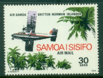 Samoa-1970-Airmail-Plane-30s-MLH