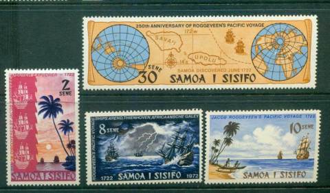 Samoa-1972-Jacob-Roggeveens-Pacific-Voyage-MLH-lot54733