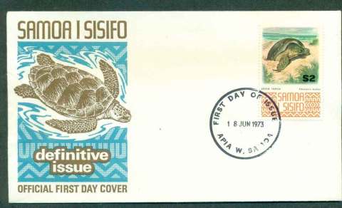 Samoa-1973-2-Green-Turtle-FDC-lot50407