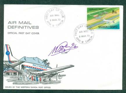 Samoa-1973-Artis-Signed-Air-mail-8s-Defin-FDC-lot42676