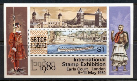 Samoa-1980-London-80-Stamp-Ex-MS-MUH