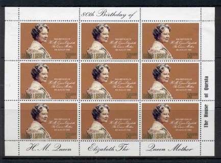 Samoa-1980-Queen-Mother-80th-Birthday-sheetlet-MLH