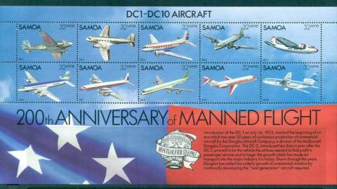 Samoa-1983-Manned-Flight-Bicentenary-MS-MUH-lot54912