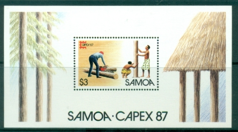 Samoa-1987-International-Stamp-Exhibition-CAPEX-87-Toronto-Canada-MS-MUH