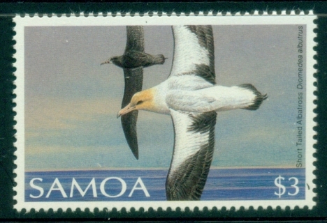 Samoa-1988-89-Pictorials-Birds-3-Short-Tailed-Albatross-MLH