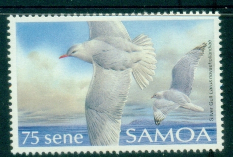 Samoa-1988-89-Pictorials-Birds-75s-Silver-Gull-MLH