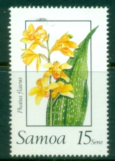 Samoa-1988-Flowers-Orchids-15s-Phaius-Flavus-MLH