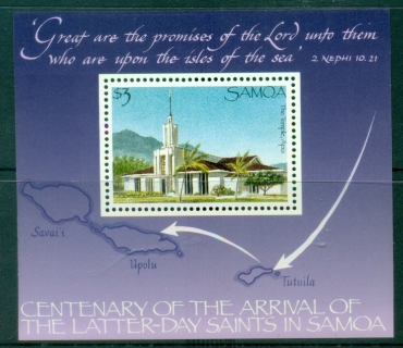 Samoa-1988-The-100th-Anniversary-of-Arrival-of-the-Latter-Day-Saints-in-Samoa-MS-MUH
