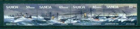 Samoa-1989-Apia-Hurricane-Strip-4-MUH-lot54682