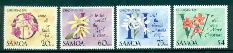 Samoa-1991-Xmas-Orchids-MUH-lot54671