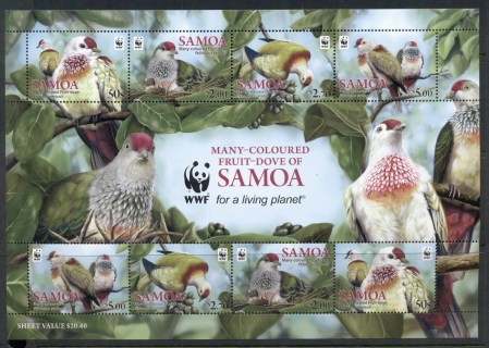 Samoa-2011-WWF-Many-Coloured-Fruit-Dave-sheetlet-MUH