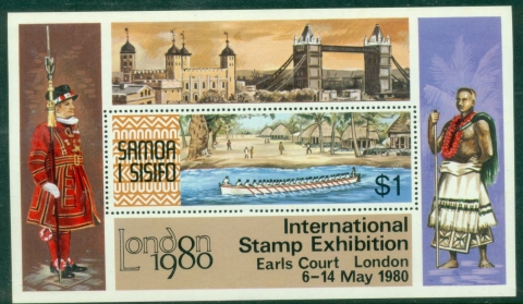 Samoa-1980-International-Stamp-Exhibition-LONDON-80-London-England-MS-MUH