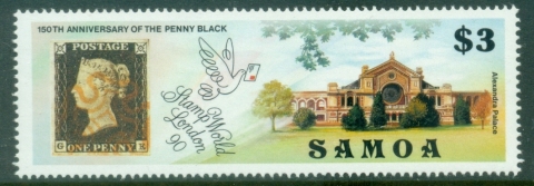 Samoa-1990-London-90-Stamp-Exhibition-MUH