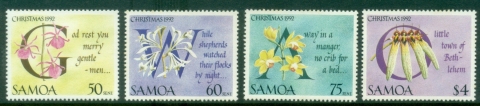 Samoa-1992-Xmas-Flowers-Orchids-MUH