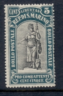 San-Marino-1918-Statue-of-Liberty-5c-MLH