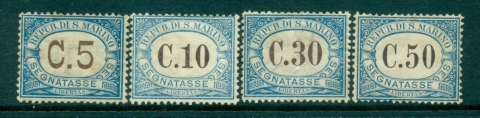 San-Marino-1925-39-Postage-Due-Asst-4-toned-gumMLH-lot40089