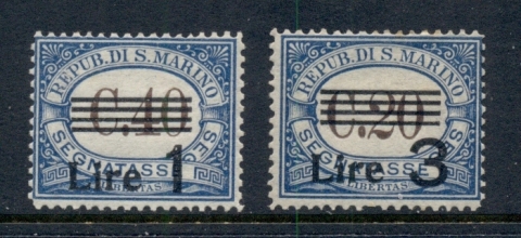 San-Marino-1936-40-Postage-Dues-1l-on-40c