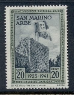 San-Marino-1942-Flags-of-Italy-San-Marino-20c-MLH