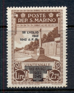 San-Marino-1943-Mussolini-Faschism-Opt-LVGLIO-2-75l-MLH