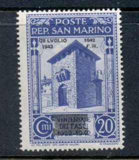 San-Marino-1943-Mussolini-Faschism-Opt-LVGLIO-20c-MUH