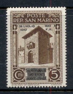 San-Marino-1943-Mussolini-Faschism-Opt-LVGLIO-5c-MLH