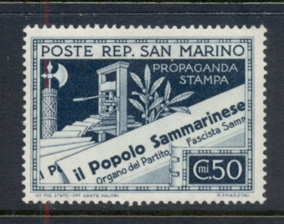 San-Marino-1943-Printing-Press-Newspapers-50c-MLH