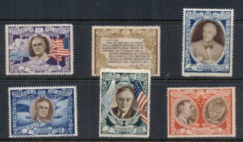 San-Marino-1947-Roosevelt-Asst-6-MLH